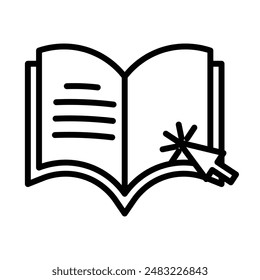 Icono de Biblioteca en línea marca de logotipo lineal en blanco y negro