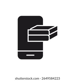 Online Library Icon on Smartphone Screen