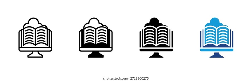 Online Library icon set multiple style collection