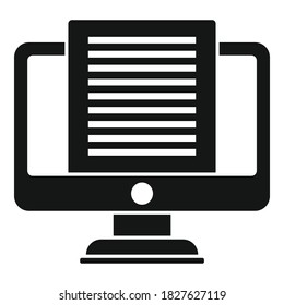 Online library icon. Simple illustration of online library vector icon for web design isolated on white background