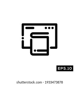 Online Library Icon. Library Icon vector Illustration Template For Web and Mobile