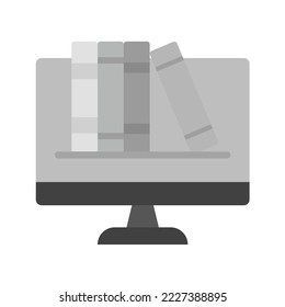 Online Library icon vector image. Can also be used for Physical Fitness. Suitable for mobile apps, web apps and print media.