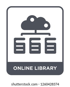 online library icon vector on white background., online library simple element illustration