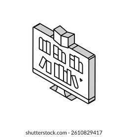 online library learning platform isometric icon vector. online library learning platform sign. isolated symbol illustration
