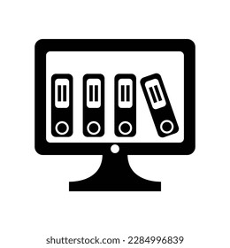 Ilustración de iconos de vectores de biblioteca en línea