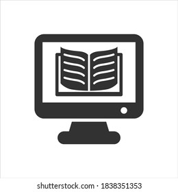 Online library vector icon on white background