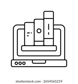 Online Library  Vector outline illustration style icon. EPS 10 file