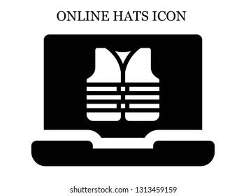 online Lifejacket icon. Editable online Lifejacket icon for web or mobile.
