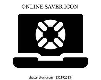 online Lifesaver icon. Editable online Lifesaver icon for web or mobile.