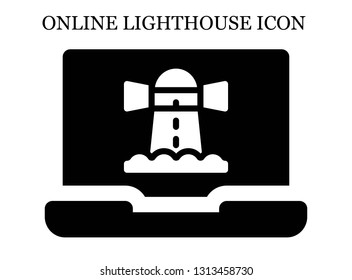 online Lighthouse icon. Editable online Lighthouse icon for web or mobile.