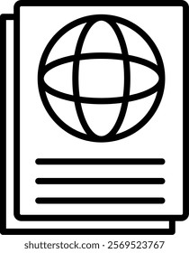 Online Line Vector Icon Design