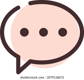 Chat en línea, ilustración, vector, sobre fondo blanco.