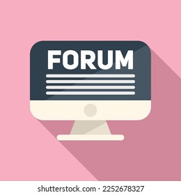 Online-Live-Forum Symbol flache Vektorgrafik. Business Chat. Webkonferenz