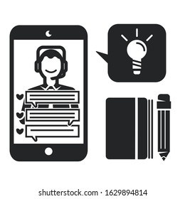 Online live webinar icon. Simple illustration of online live webinar vector icon for web design isolated on white background