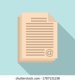 Online loan document stack icon. Flat illustration of online loan document stack vector icon for web design