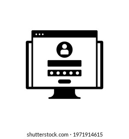 Online Login icon vector illustration