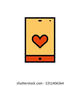 Online love chatting sign - Valentine days icon