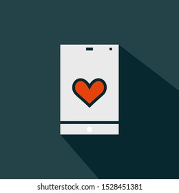 Online love chatting sign - Valentines day icon