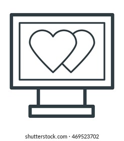 Online Love Colored Vector Icon