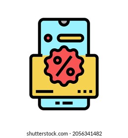 online loyalty color icon vector. online loyalty sign. isolated symbol illustration