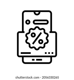 online loyalty line icon vector. online loyalty sign. isolated contour symbol black illustration