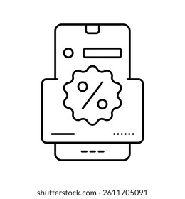 online loyalty line icon vector. online loyalty sign. isolated contour symbol black illustration