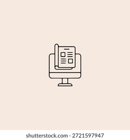 Online-Magazin Icon flachen Vektor-Design.