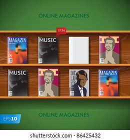 Online magazines Vector image 10