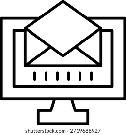 Icono de Vector de correo en línea. Se puede utilizar para aplicaciones de impresión, móviles y de Web.