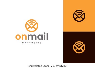 online mail vector logo design