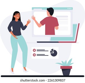 Online managing working 
people concepts