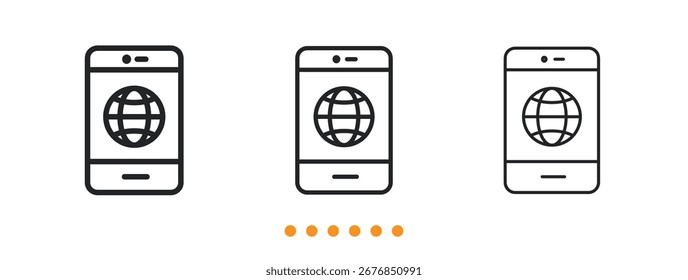 Icono de mapa en línea. Vector de icono de línea delgada
