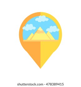 On-line Map Marker With Pyramids Of Egypt