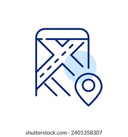 Online maps smart phone app. Navigation service, taxi location map pointers. Pixel perfect icon