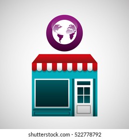 online market buying global graphic vector illustration eps 10