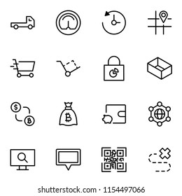 Online market flat icon set. Single high quality outline symbol of info for web design or mobile app. Thin line signs for design logo, visit card, etc. Outline logo of graphic online market