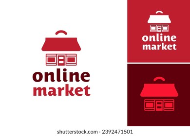 Online Market Logo is a design asset suitable for online marketplaces or e-commerce platforms, featuring a modern and professional logo design that represents the digital marketplace.