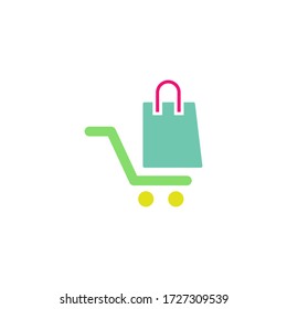 Online market logo template vector icon design