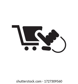 Diseño de iconos vectoriales de la plantilla de logotipo de mercado en línea