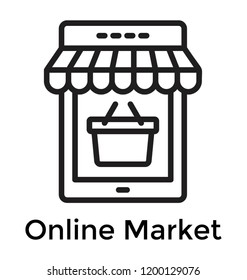 
Online market or an online shop also called estore 
