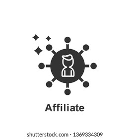 Online marketing, affiliate icon. Element of online marketing icon. Premium quality graphic design icon. Signs and symbols collection icon for websites, web design