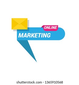 online marketing banner. banner with envelope and origami design.sign,label,tag