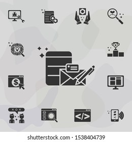 Online marketing, branding icon. Universal set of online marketing for website design and development, app development