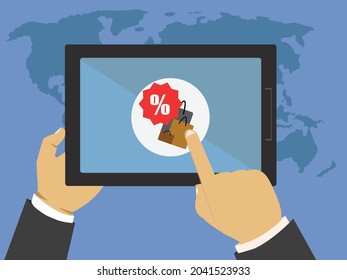 online marketing by tablet can be order around the world