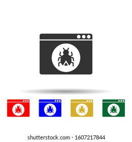 Online marketing, crawler multi color style icon. Simple glyph, flat vector of online marketing icons for ui and ux, website or mobile application