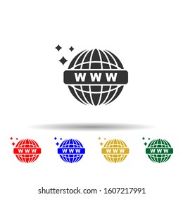 Online marketing, domain multi color style icon. Simple glyph, flat vector of online marketing icons for ui and ux, website or mobile application