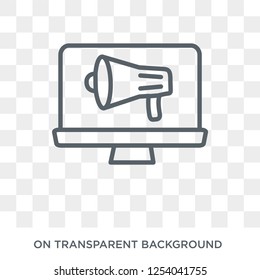 Online marketing icon. Online marketing design concept from Marketing collection. Simple element vector illustration on transparent background.