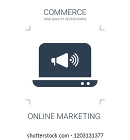 online marketing icon. high quality filled online marketing icon on white background. from commerce collection flat trendy vector online marketing symbol. use for web and mobile