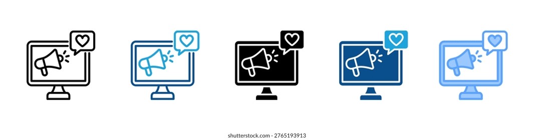 Online Marketing icon multiple style and collection