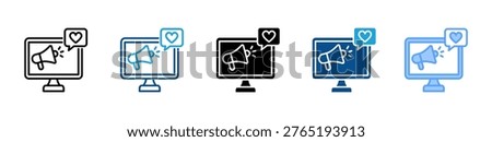 Online Marketing icon multiple style and collection